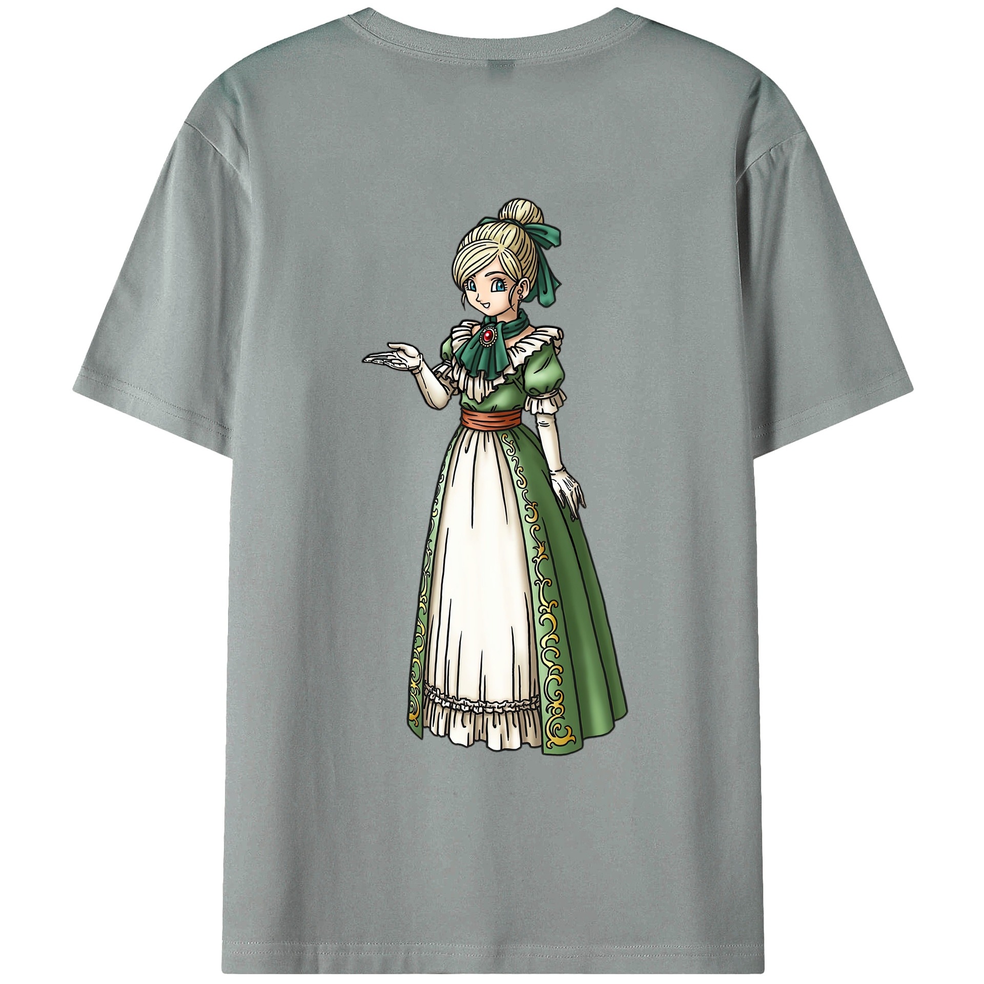 （画像用） ドラゴンクエスト Doragon Kuesuto Dragon Quest 綿100％ メンズ半袖Tシャツ（バックプリント） 通気性